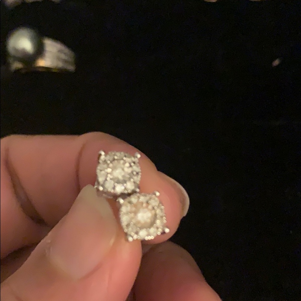 SOLD !1/3 Carats Total Weight 14k Stud Diamond Earrings